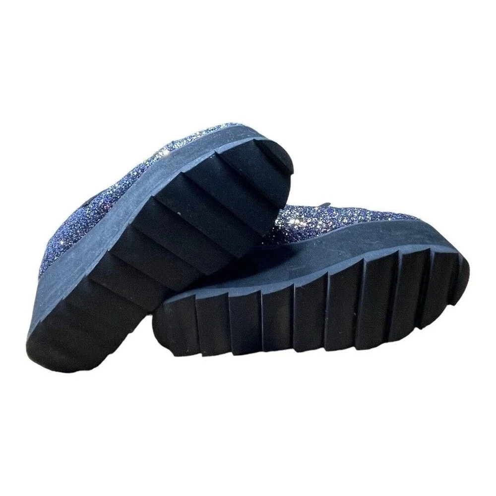 N.Y.L.A. Black Glitter Platform Sneakers - Picture 8 of 9